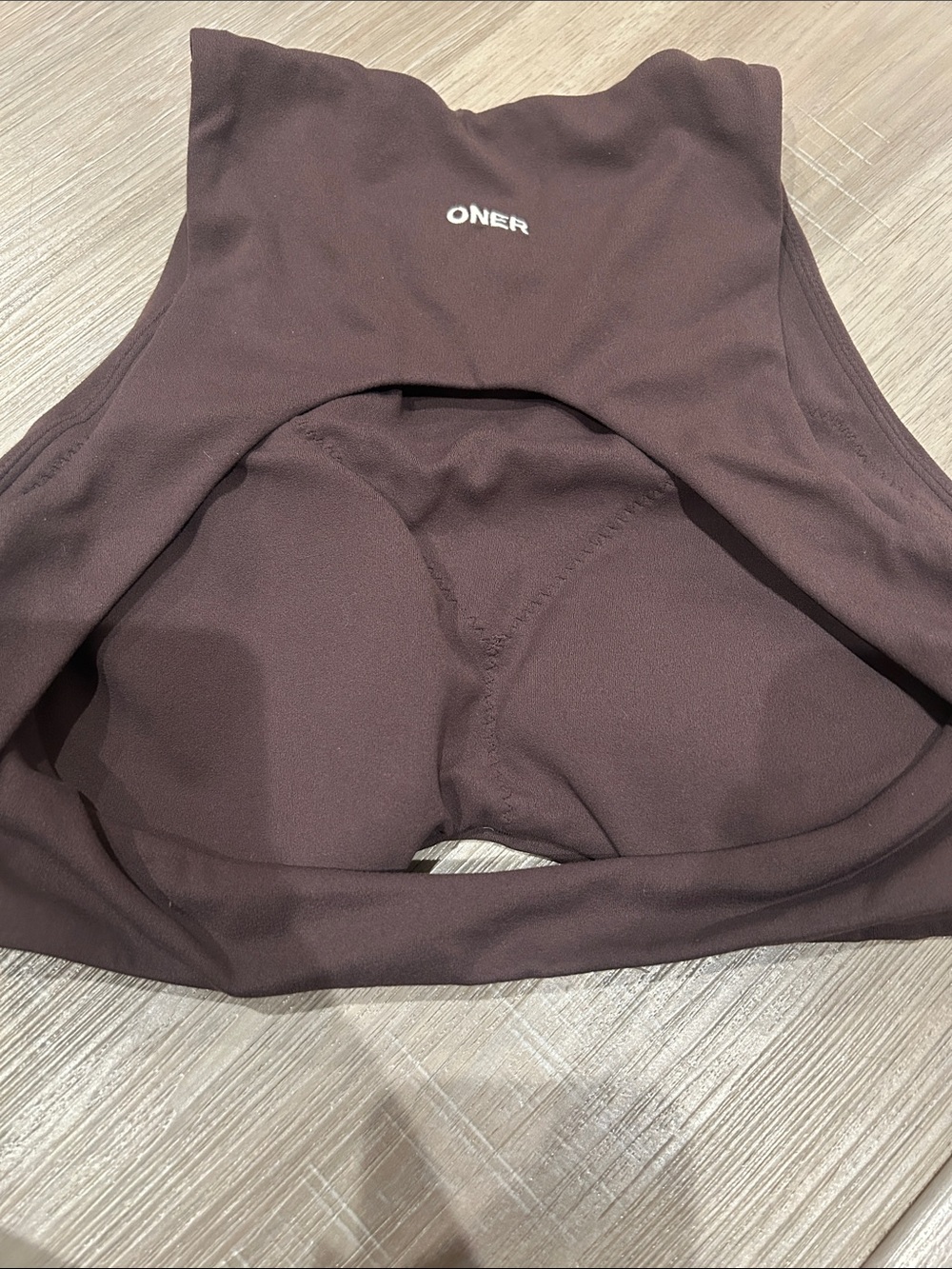 Oner Active SoftMotion™ high-neck sports bra in a brown - Picture 4 of 4